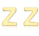 9K YG MINI INITIAL 'Z' STUD E/R